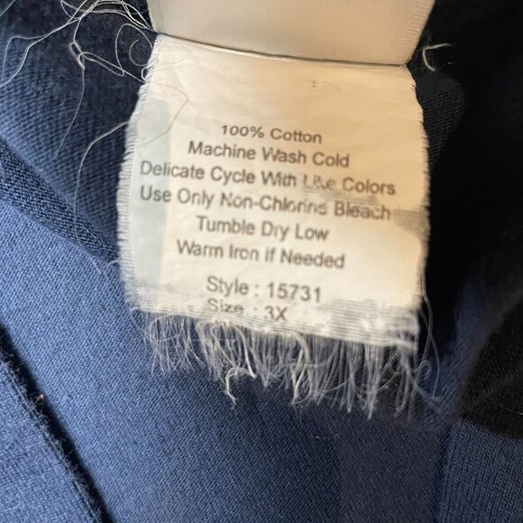 Just My Size Womens Blue Cardigan Sweater Long Sleeve Plus Size 3X u Shoulder Pa - Picture 8 of 8